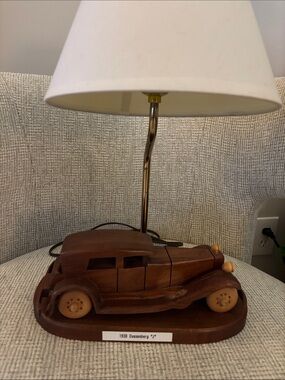 Wooden 1930 Duesenberg Car Lamp